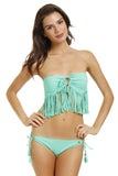 RAISINS Bali Fringe Bandeau Top Bikini Top | Bali Fringe Bandeau Top