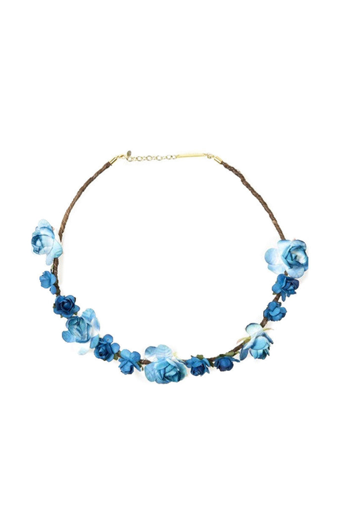 Bikini.com Flower Headpiece in Blue Accessories | Flower Headpiece in Blue